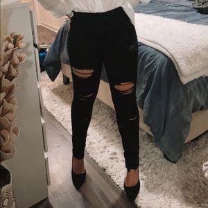 Black Ripped Skinny Jeans